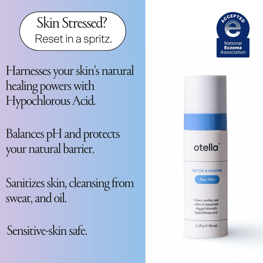 Otella Detox and Soothe Face Mist USA made label emphasizing clean, simple ingredients