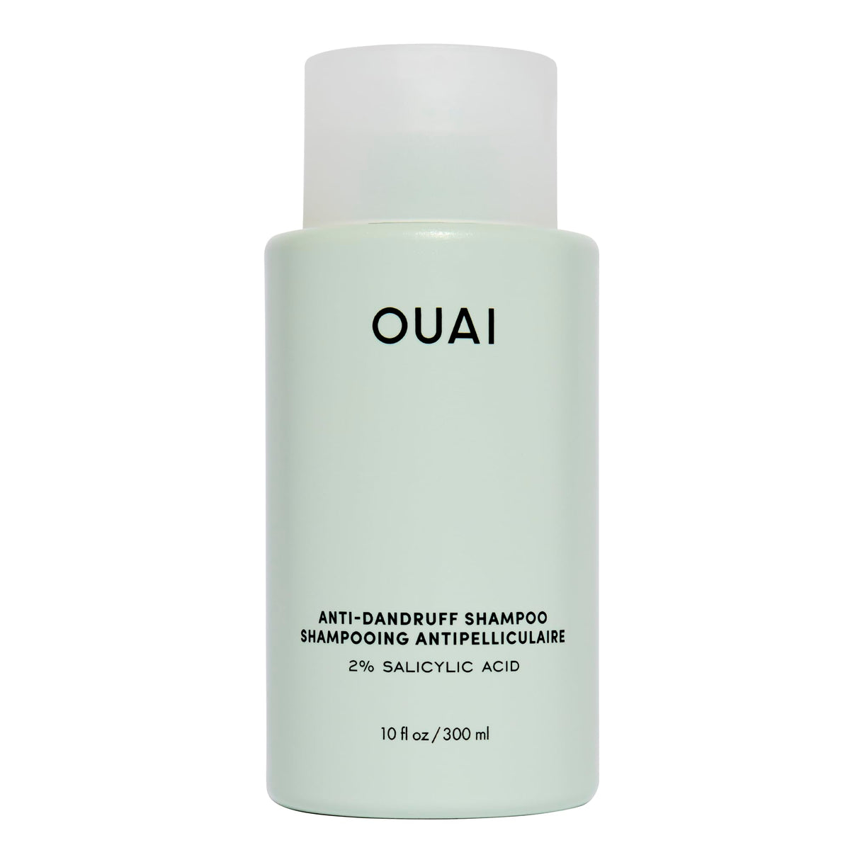 OUAI anti-dandruff shampoo bottle with soothing formula for a calmer scalp