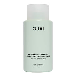 OUAI anti-dandruff shampoo bottle with soothing formula for a calmer scalp