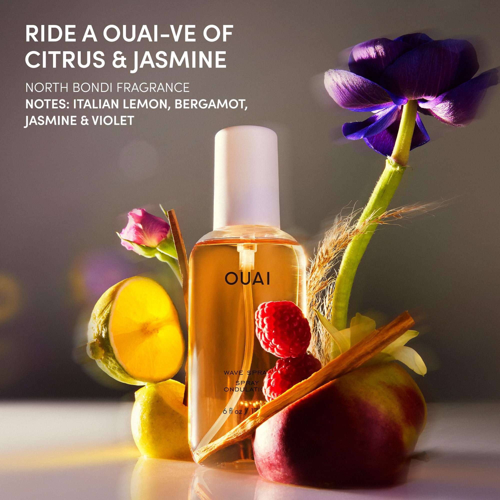 OUAI Leave-In Conditioner reducing frizz for smooth ends.