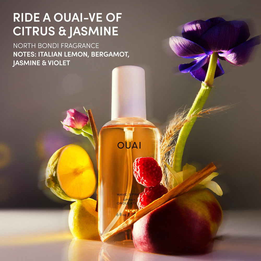 OUAI Leave-In Conditioner reducing frizz for smooth ends.