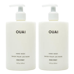 OUAI Hand Wash Dean Street pump bottle ready to dispense gentle exfoliating lather