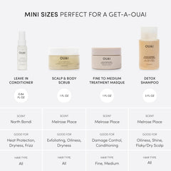 OUAI Detox Shampoo bottle clarifies scalp and removes buildup effectively.