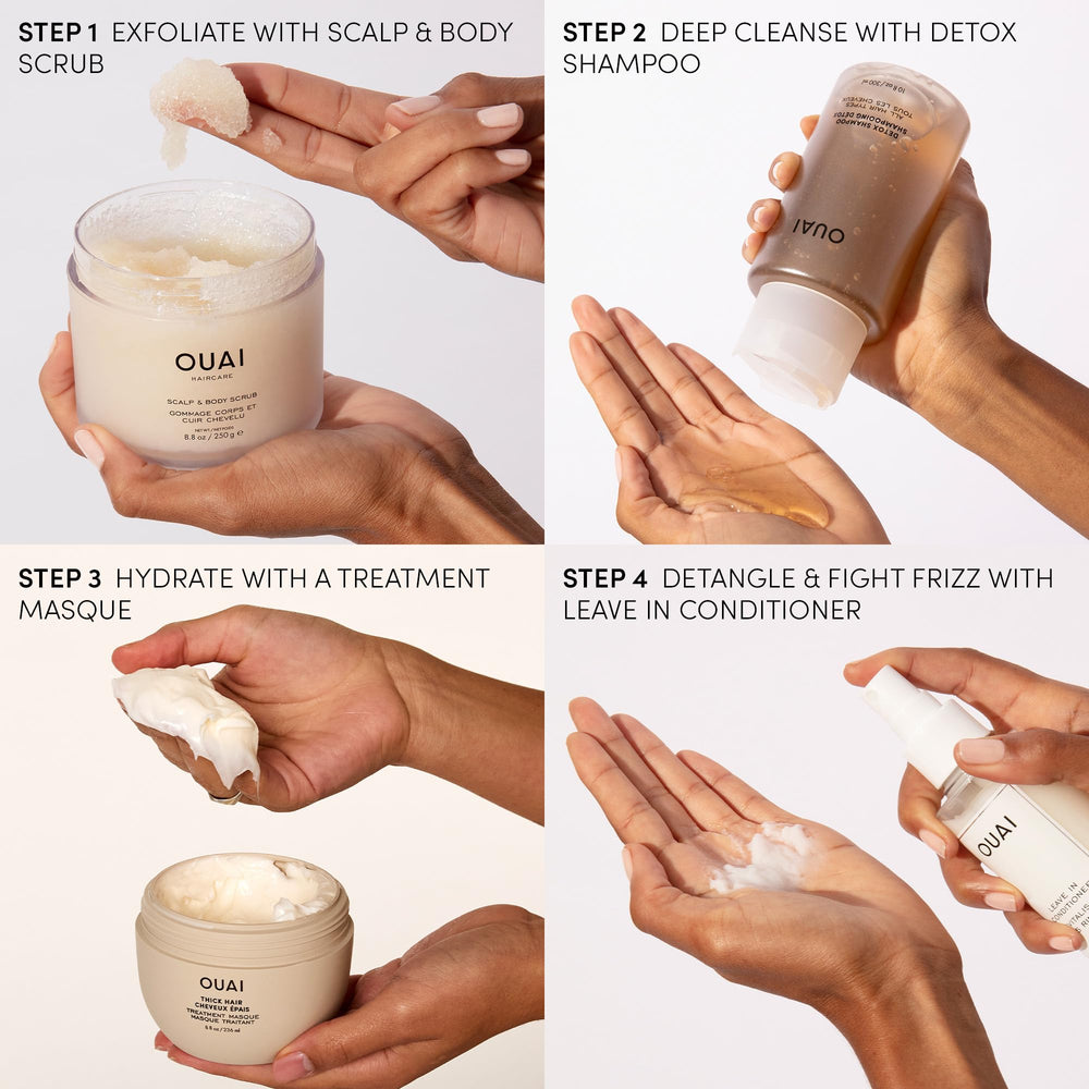 OUAI volume-focused shot shows lift without weighing hair down.