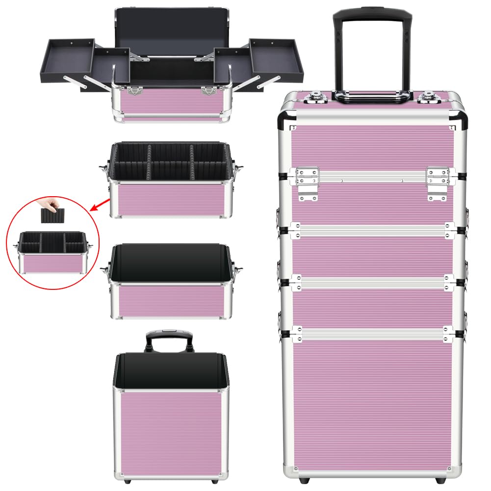OUDMAY aluminum frame provides sturdy rolling support for travel.