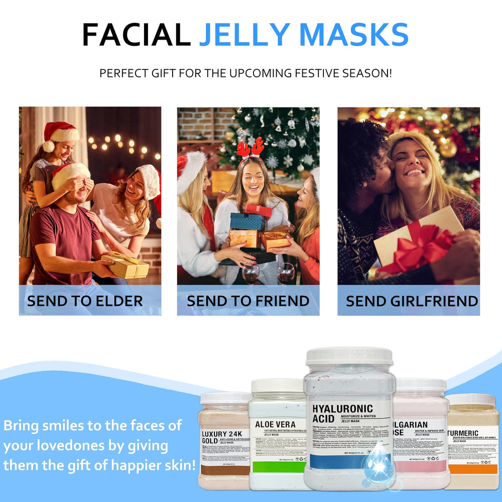 Ouhans jelly mask on face during waiting period for hydration