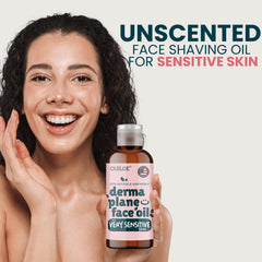 Ouiloe dermaplane oil pump demonstrates easy, mess-free application for daily use.