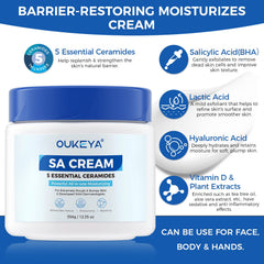 OUKEYA SA Cream on dry skin delivering non-greasy moisture