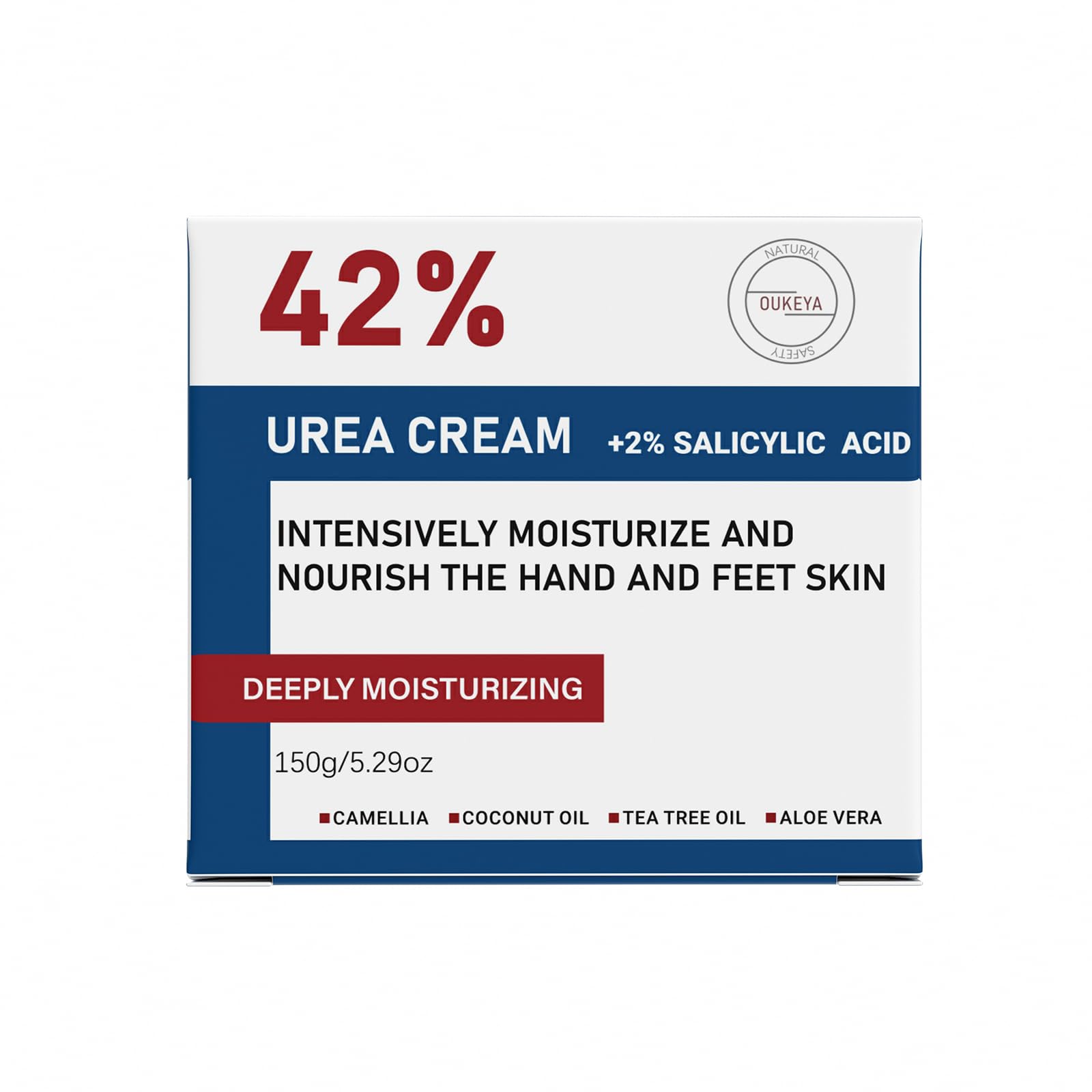 OUKEYA urea cream 42% softening calluses on thick skin.