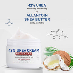 OUKEYA Urea Cream 42% jar closeup reveals rich, moisturizing texture