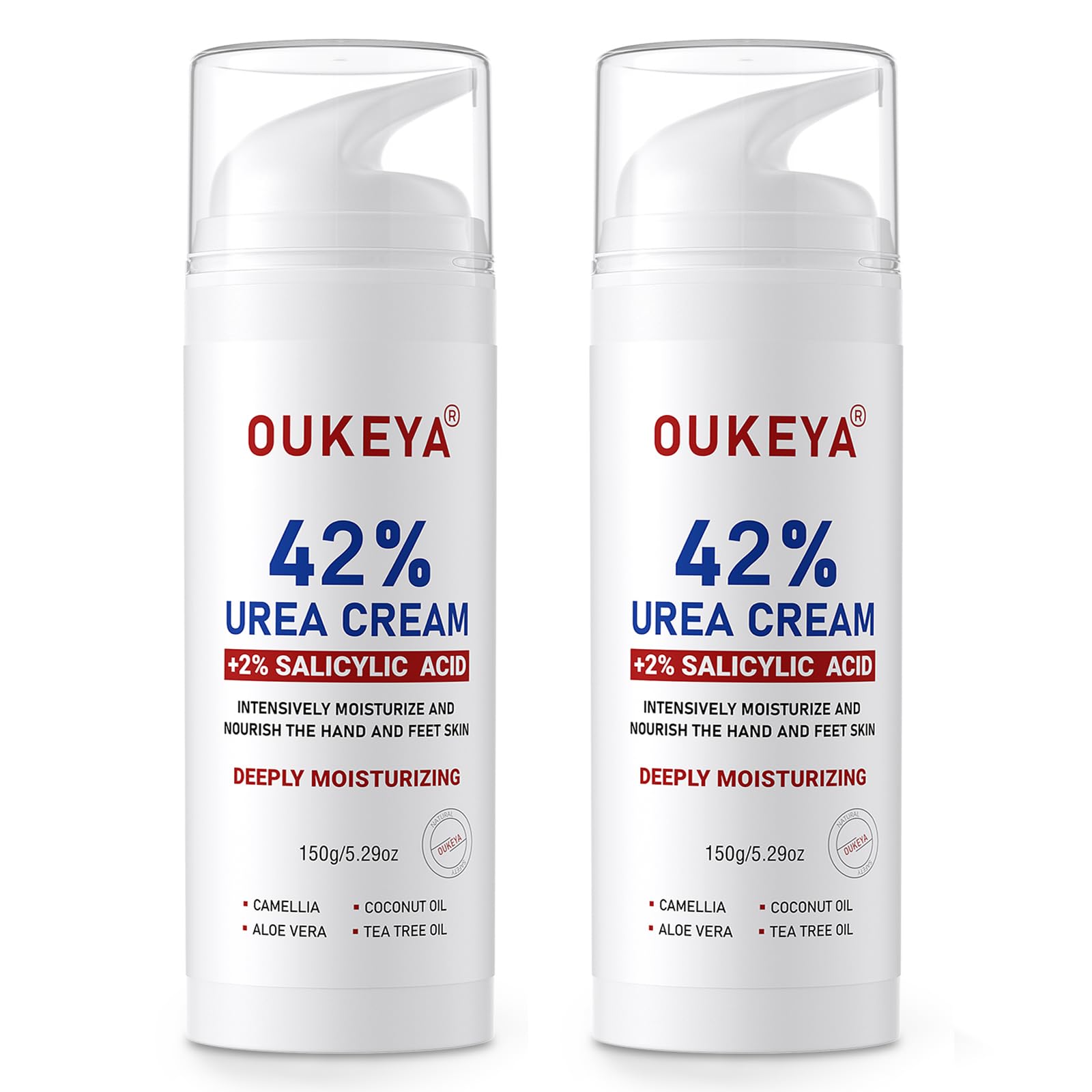 OUKEYA Urea Cream 42% pump bottle delivering quick non-greasy hydration