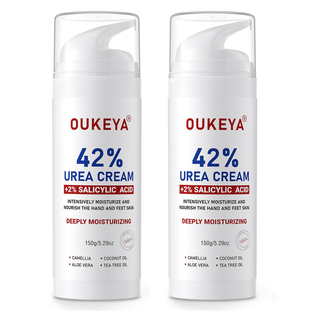 OUKEYA Urea Cream 42% pump bottle delivering quick non-greasy hydration