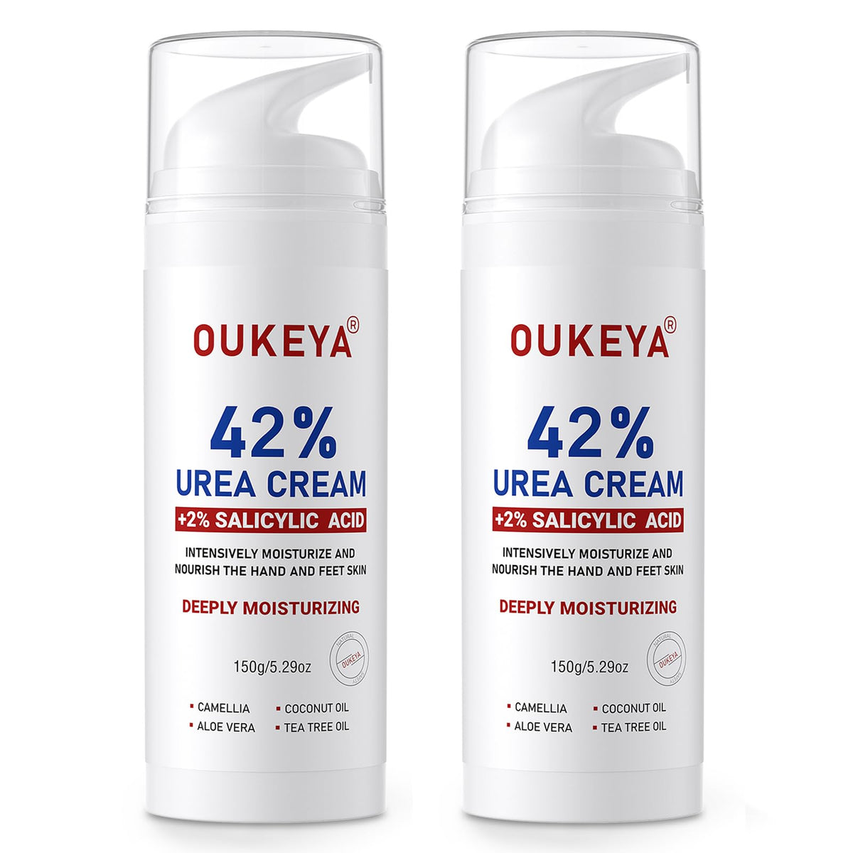 OUKEYA Urea Cream 42% pump bottle delivering quick non-greasy hydration