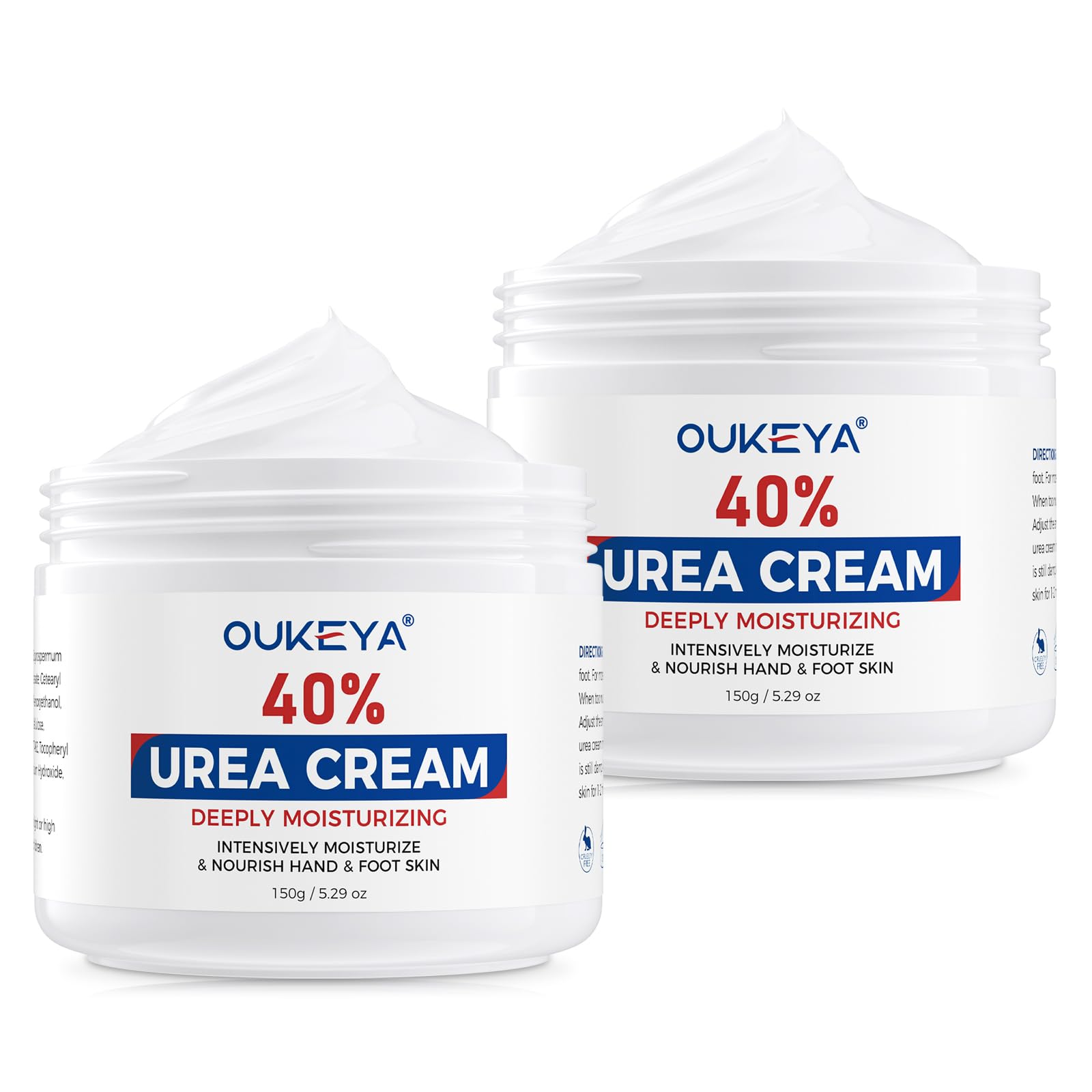 Daily routine featuring OUKEYA 40% urea cream.