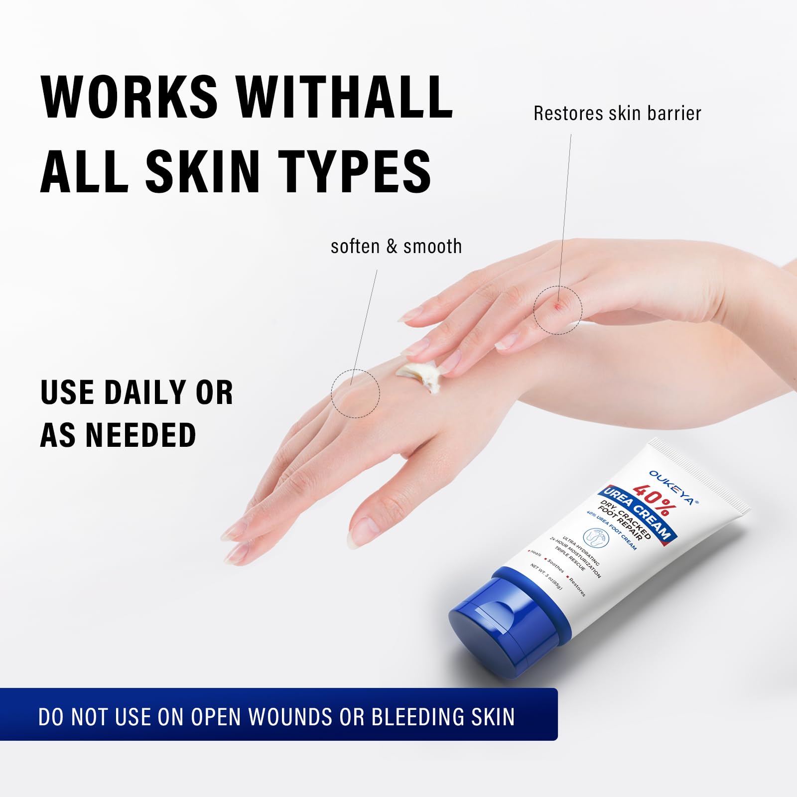 OUKEYA Urea Cream is made in its own facility ensuring quality.