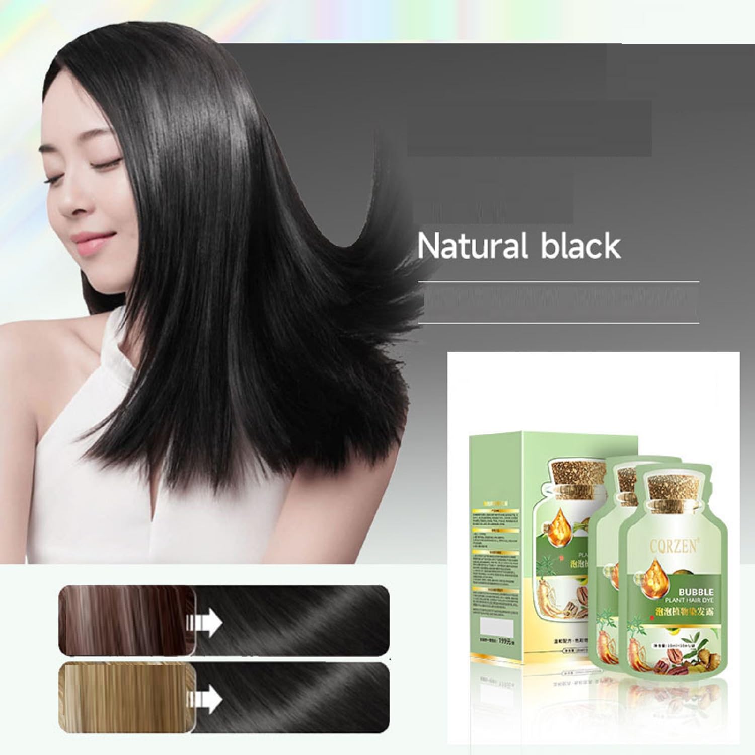 OUKPANE HUANG YI bubble hair dye pack tubes ready for application