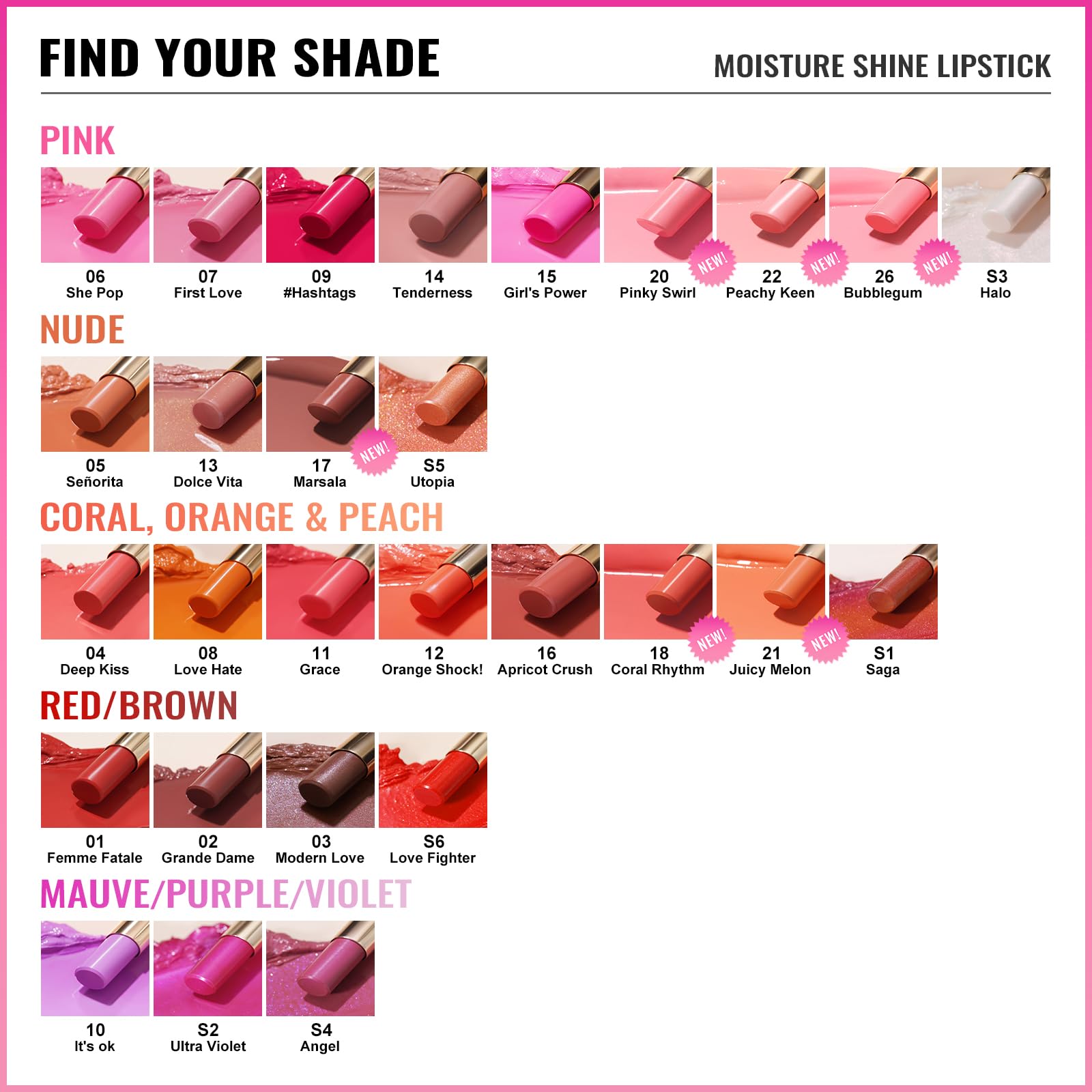 Compact Oulac lipstick tube ready for purse or travel use.