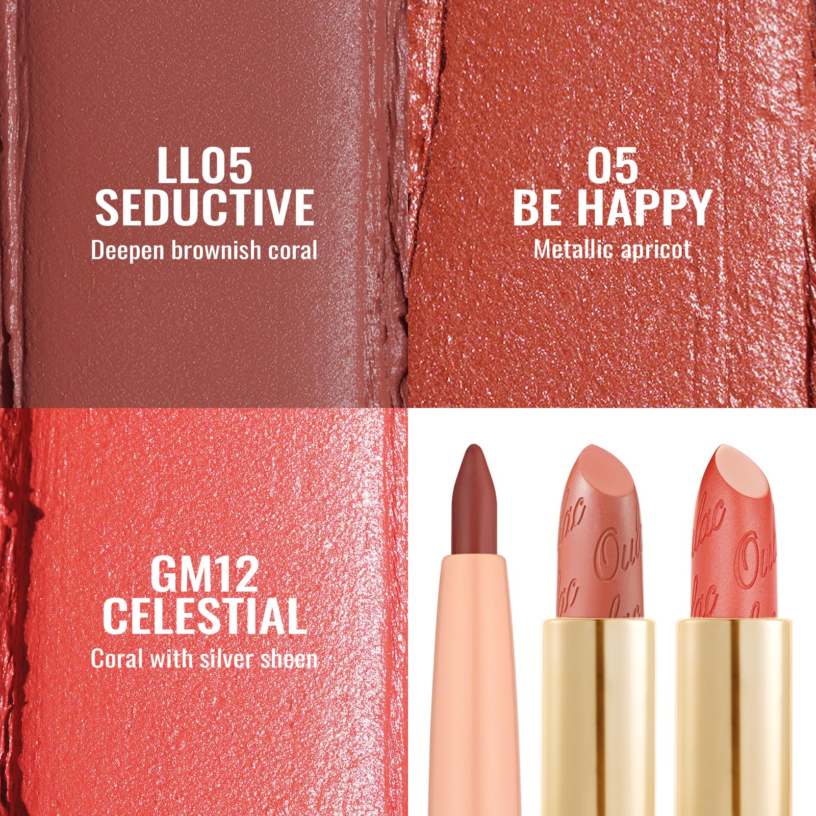 Oulac dense glitter lipstick adds high-impact sparkle for festive makeup