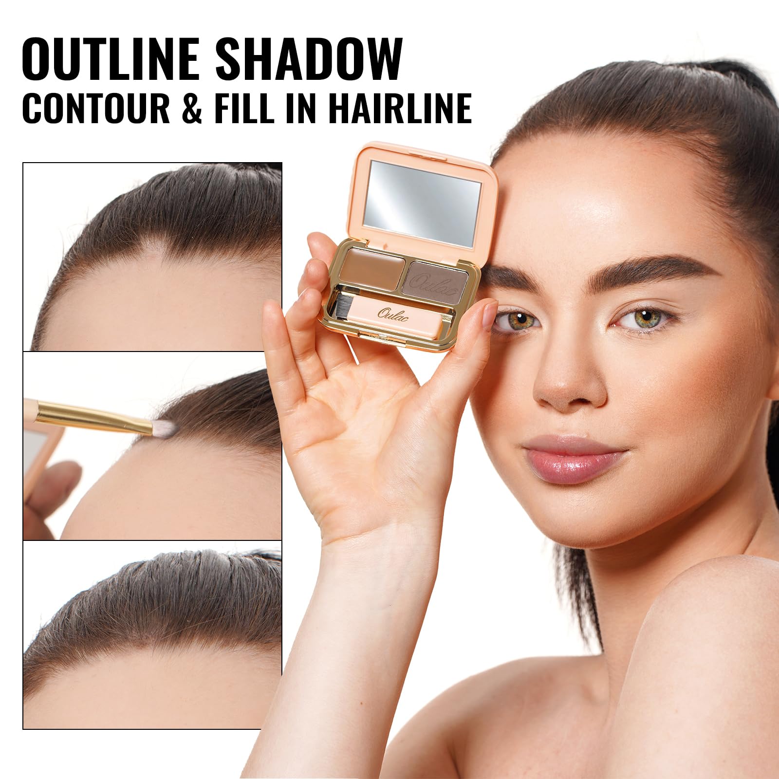 Oulac Flat Brush included for accurate brow application.