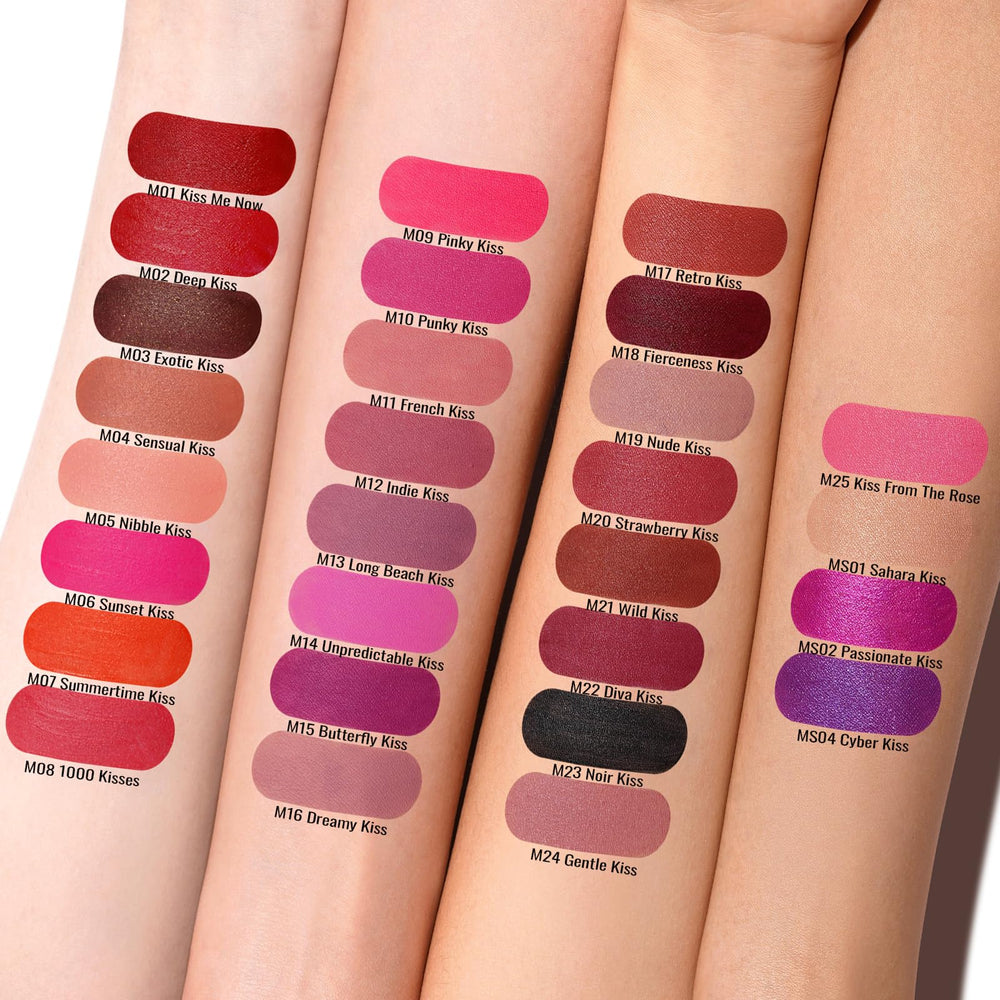 Oulac no-transfer claim demonstrated by kiss-proof lip color