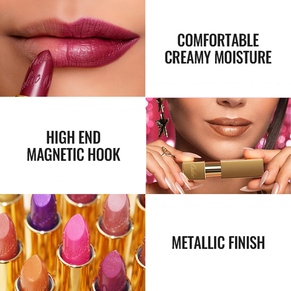 Oulac lipstick packaging with a mirror for on-the-go touch-ups