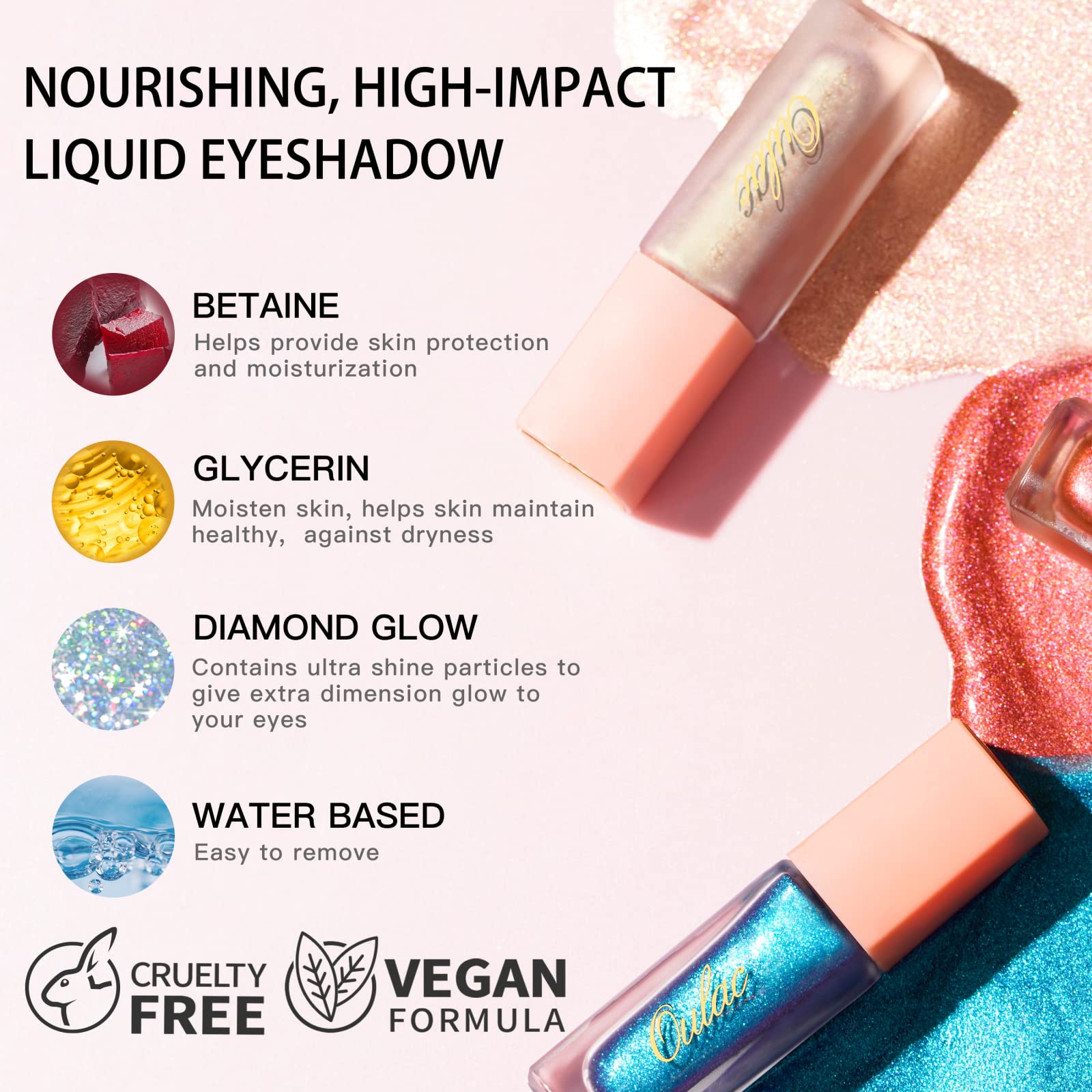 Oulac multi-use glitter shadow works as shadow or liner
