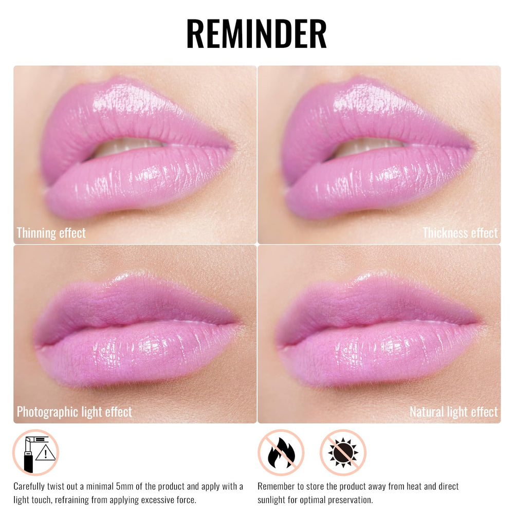 Oulac Pinky Purple lipstick packaging displays vegan logo and ethical beauty.
