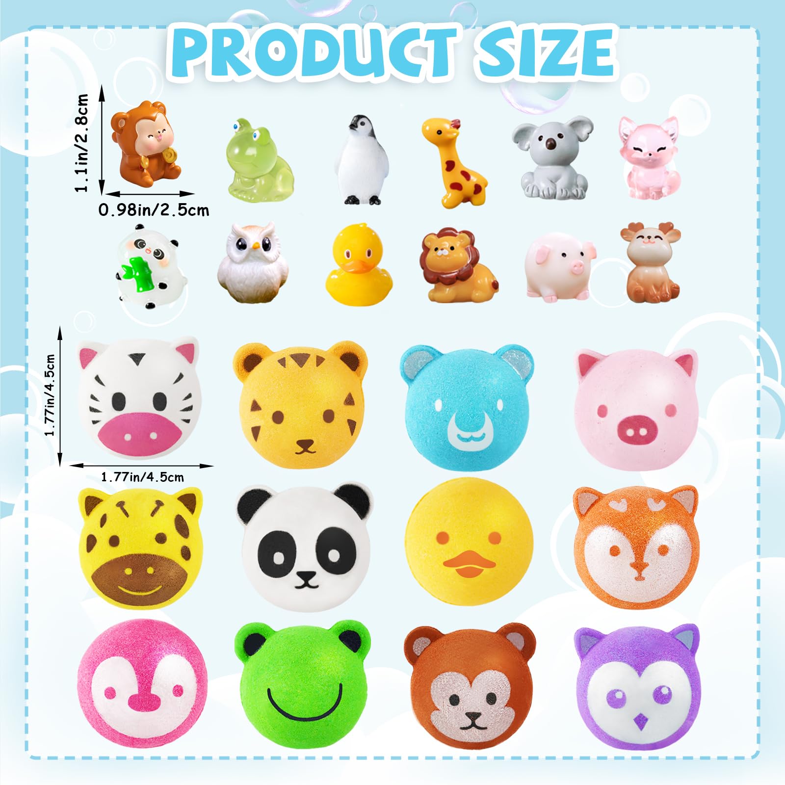 OuMuaMua gift box containing 12 playful bath bombs for kids