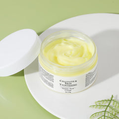 OUPEICHARM after-bath skin moisturizing application on belly.