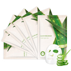 OUPEICHARM Aloe Vera mask packaging promotes hydration for refreshed skin.