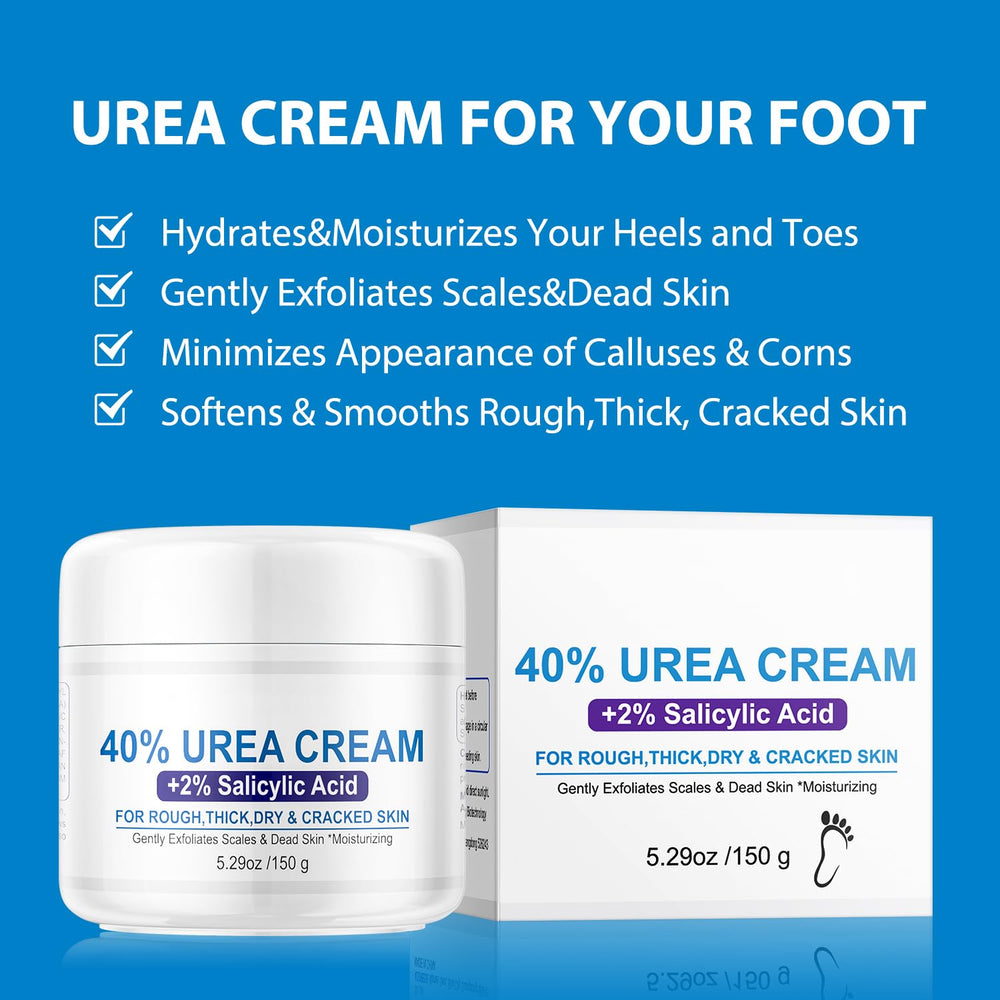 OUPEICHARM Urea Foot Cream aloe vera and vitamin E highlighted for skin care.