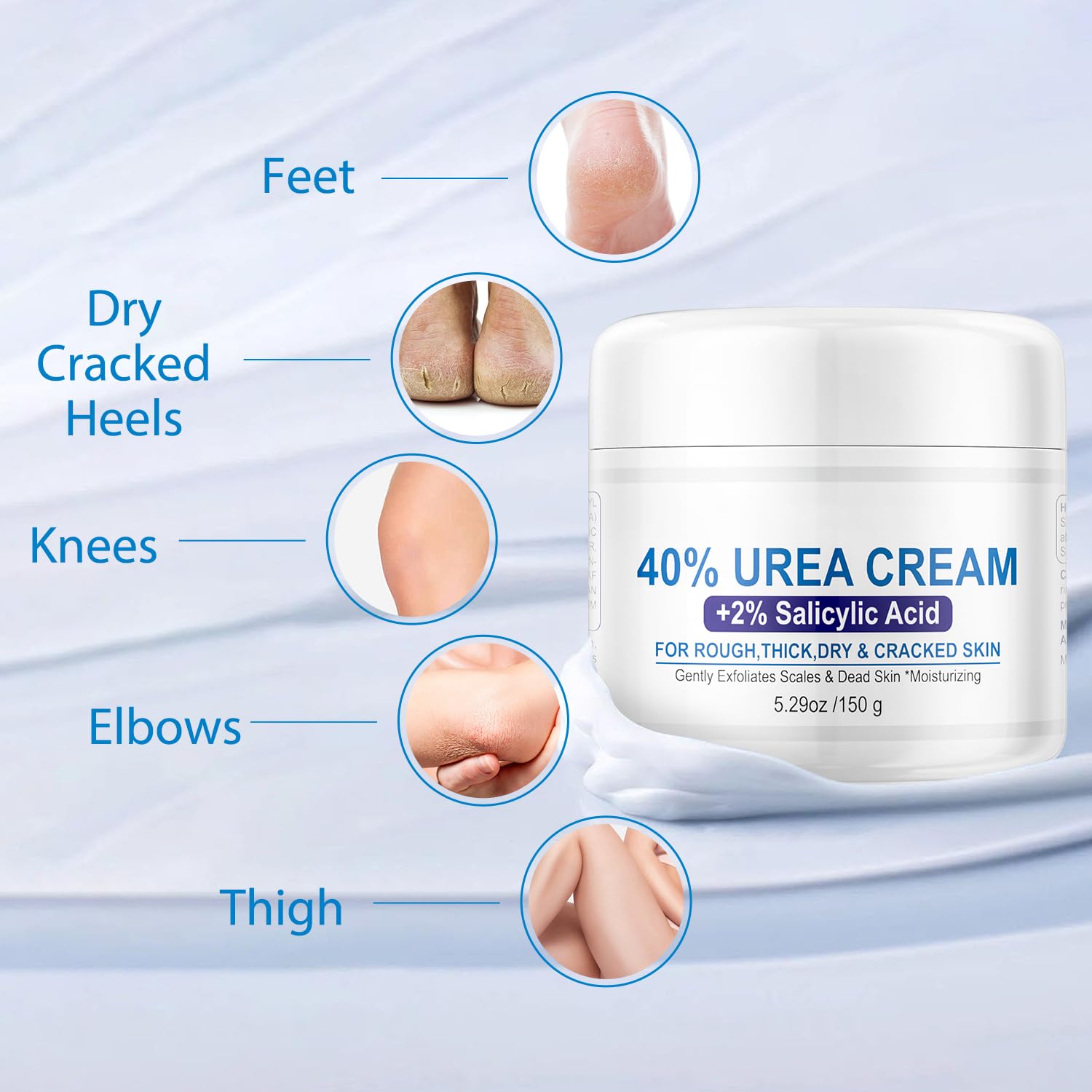 OUPEICHARM Urea Foot Cream packaging label with clean branding and information.