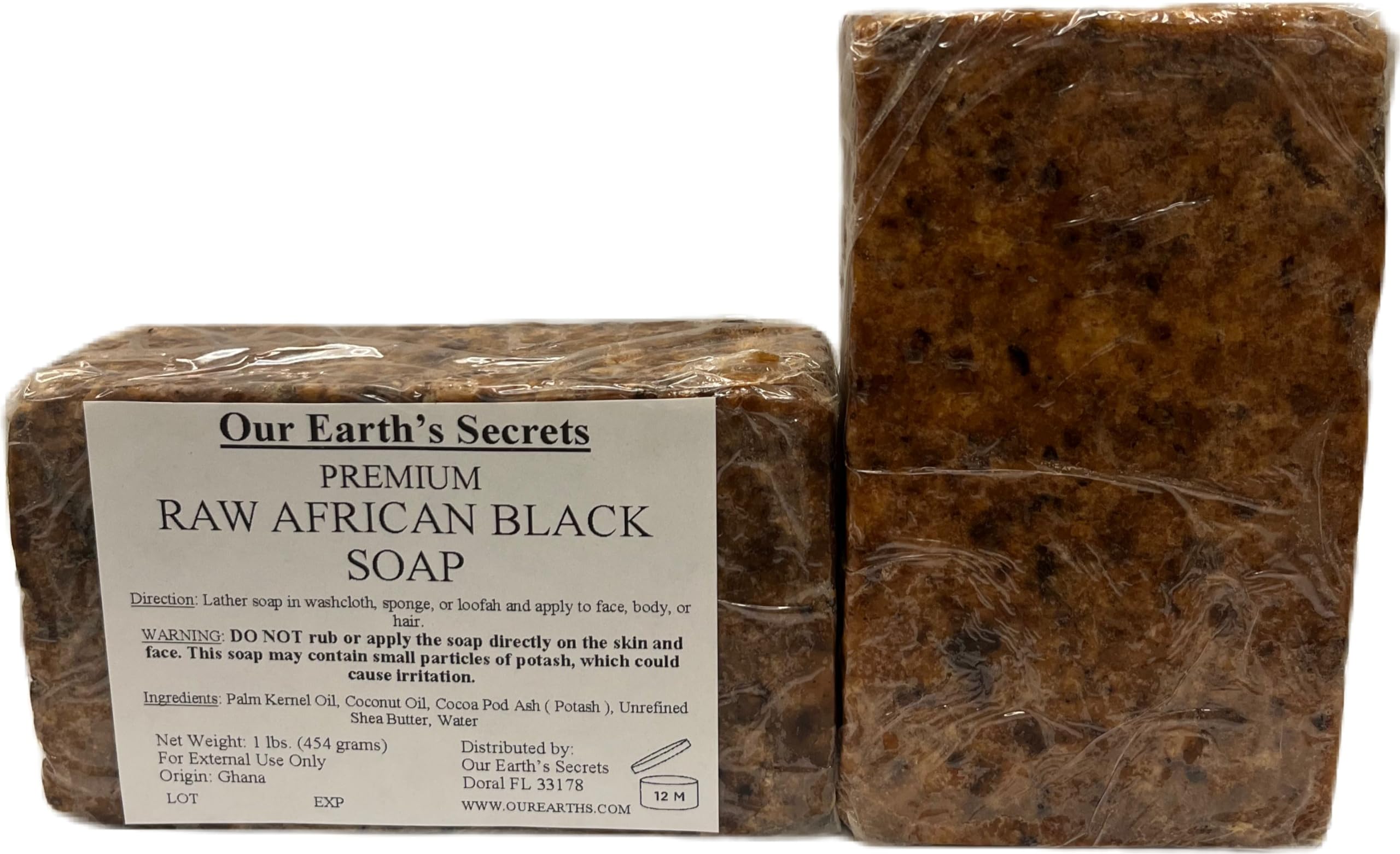 Our Earth's Secrets raw soap texture showing natural particles suitable for gentle exfoliation