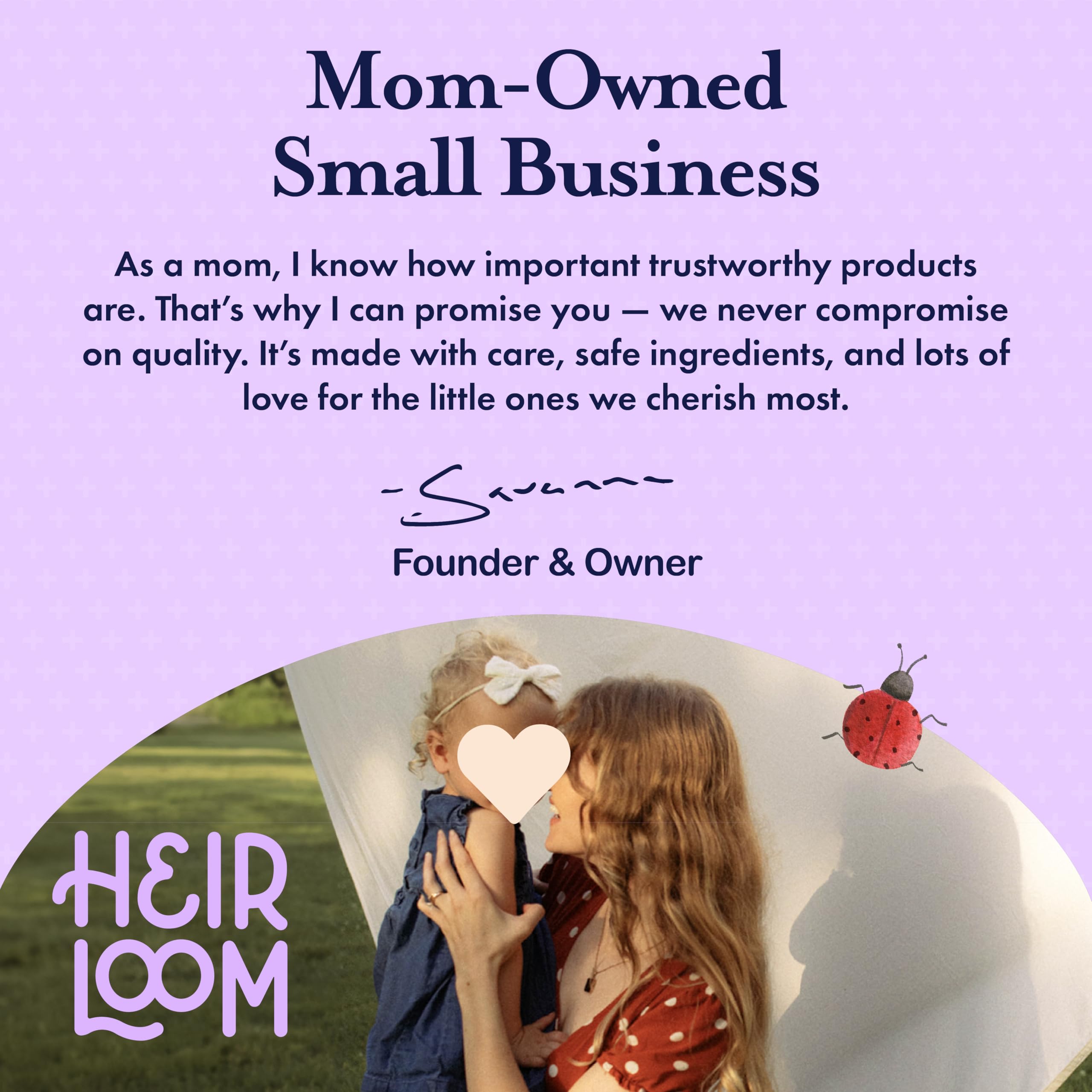 Our Family's Heirloom hypoallergenic spray for small cuts and scrapes in use