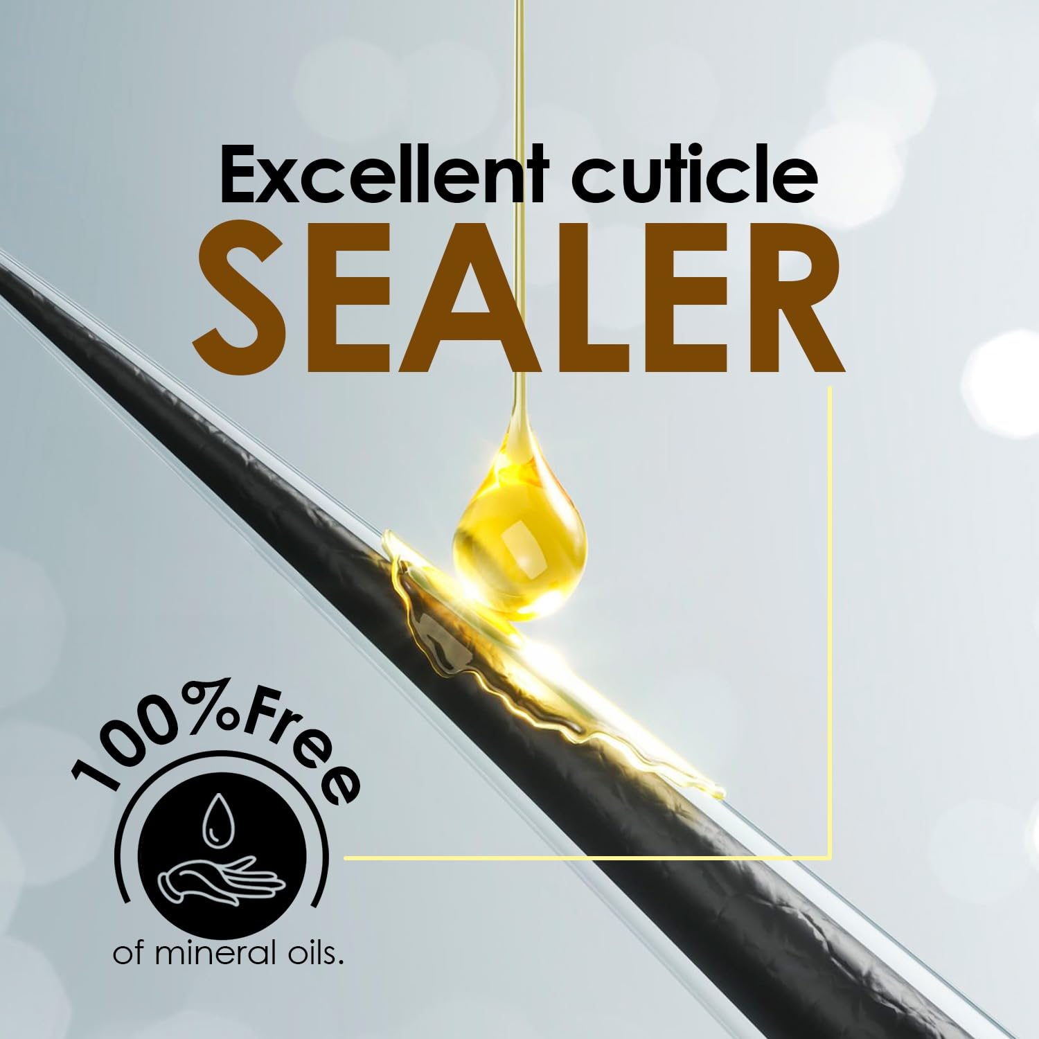 OURO Argan Oil applied to hair, revealing natural shine and smoothness.