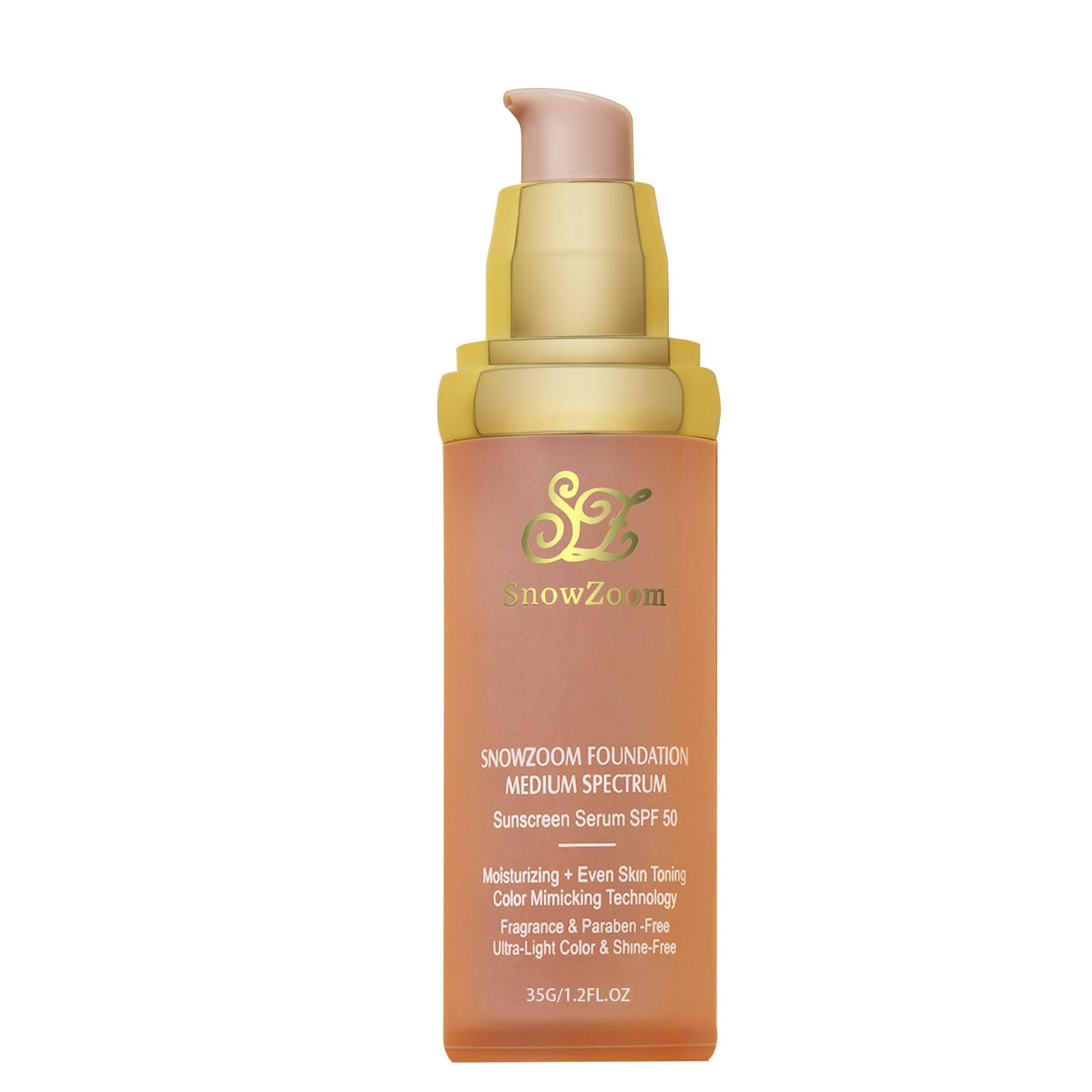 OUSHANG 4-in-1 foundation bottle front view showing sleek packaging for easy shade matching
