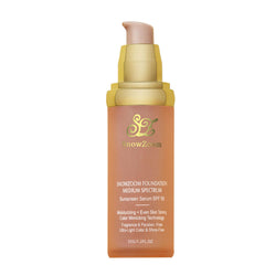 OUSHANG 4-in-1 color-changing foundation bottle shows shade-adapting formula for all skin tones.