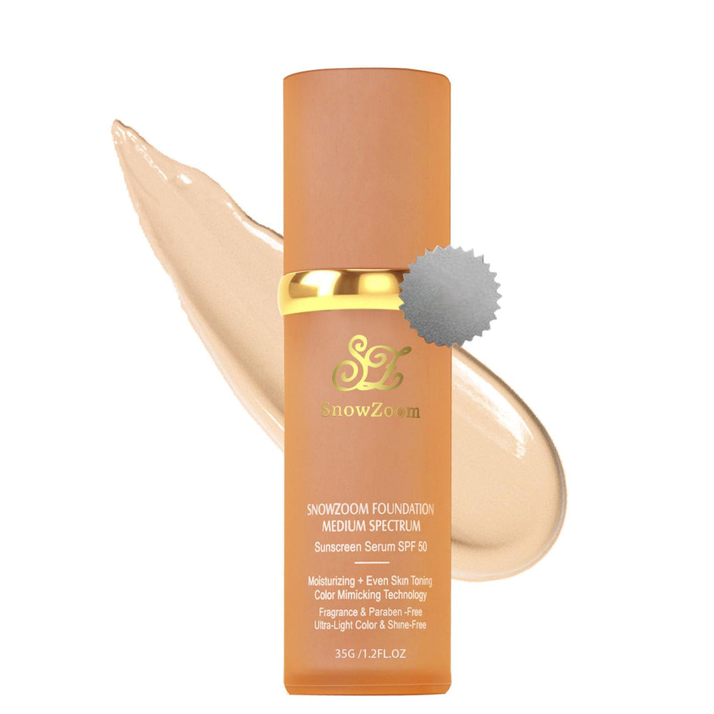 OUSHANG Bio Color-Changing Foundation bottle showing shade and SPF 50+ protection.
