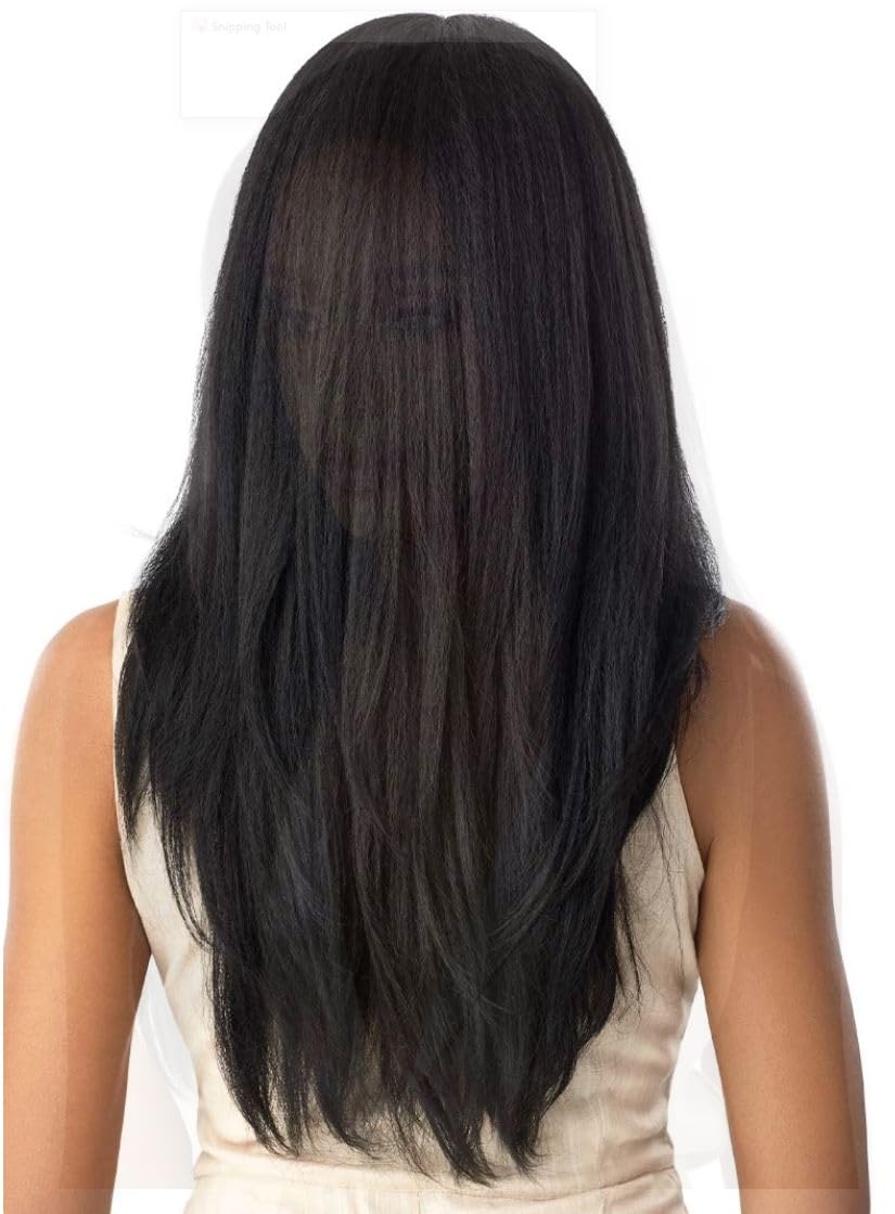 Outre Neesha 203 model wearing 1B off-black color for reference.
