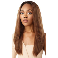 Outre Neesha DR2 Honey Brown color displays a natural tone for everyday styling.