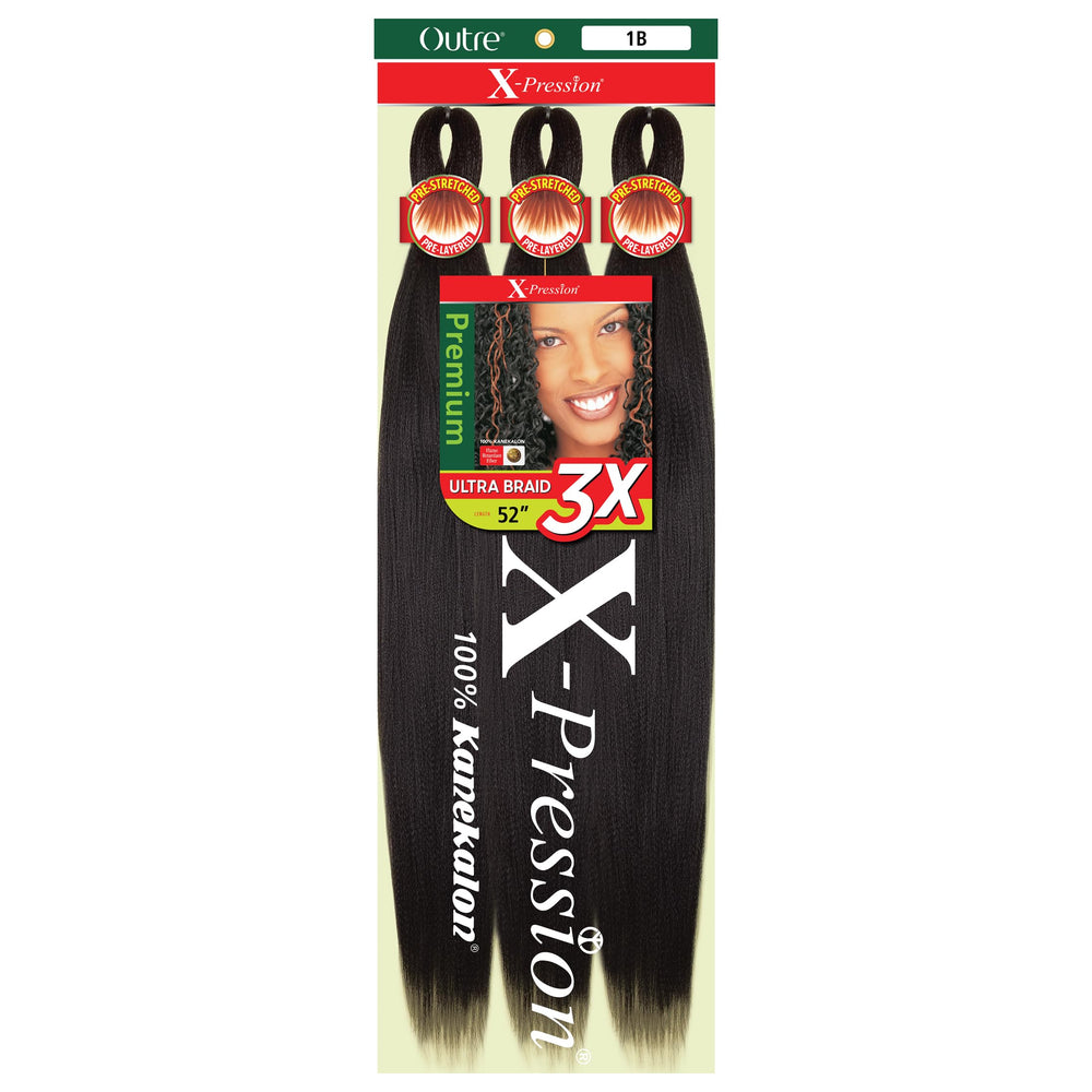 Outre X-Pression Braid pack shows full bundle for quick styling.