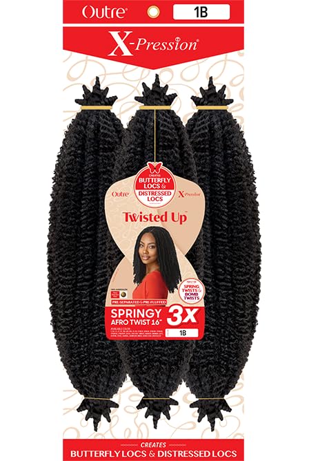 Outre X-Pression Twisted Up 16-inch curls ready to install