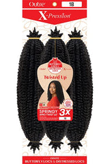 Outre X-Pression Twisted Up 16-inch springy afro twist in Dark Brown 2 for versatile styling.