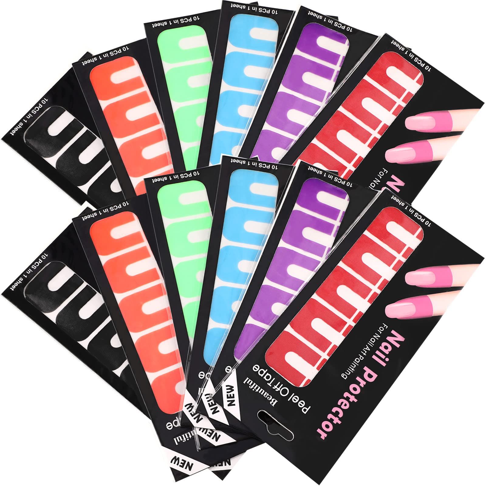 Outus nail polish protector with six colors for precise DIY edges.
