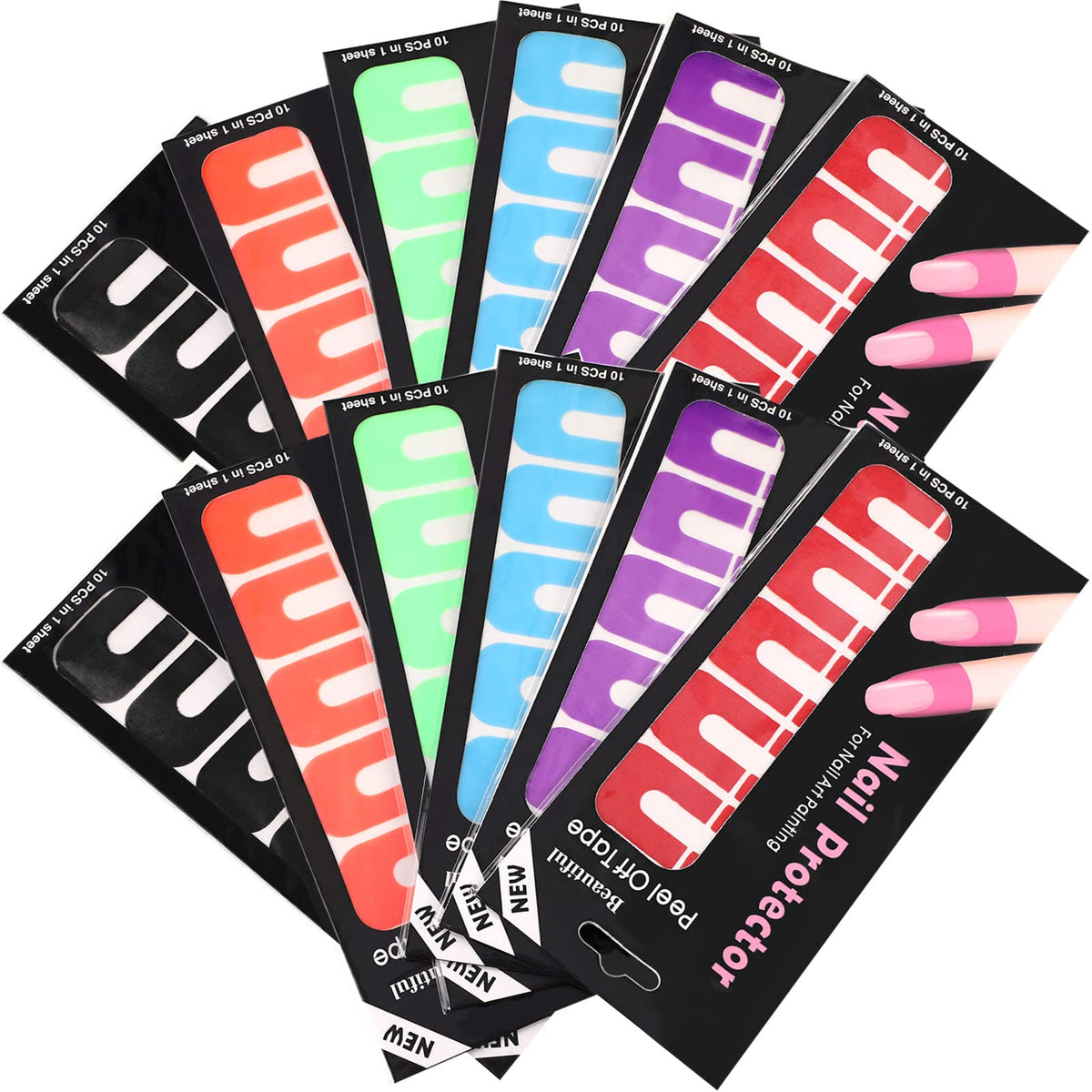 Outus nail polish protector with six colors for precise DIY edges.