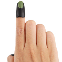 Outus peel-off sticker tapes applied to finger prevent polish overflow.