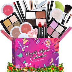 OUXUNX Makeup Advent Calendar 2025 cover art, festive packaging ideal for gifting