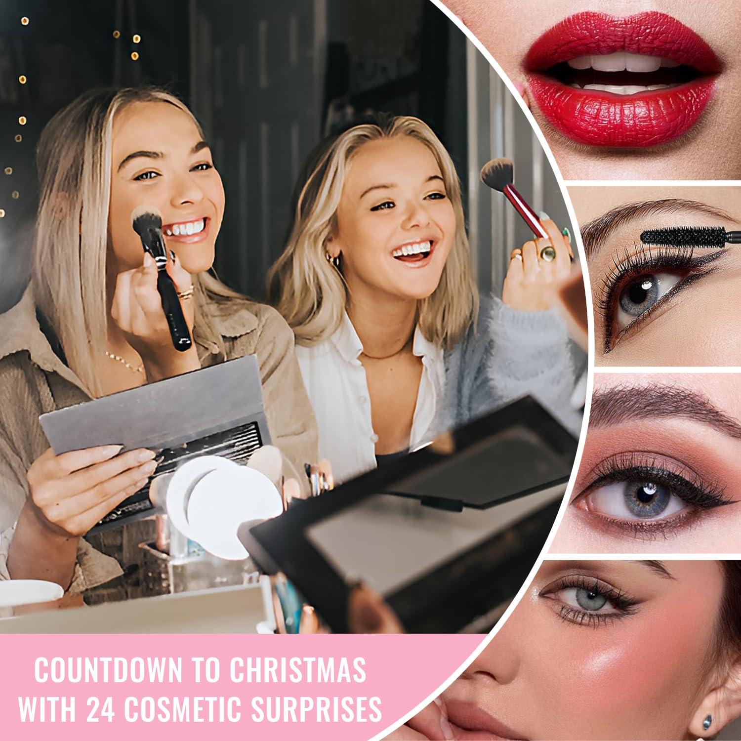 OUXUNX Makeup Advent Calendar 2025 includes makeup tools for easy application