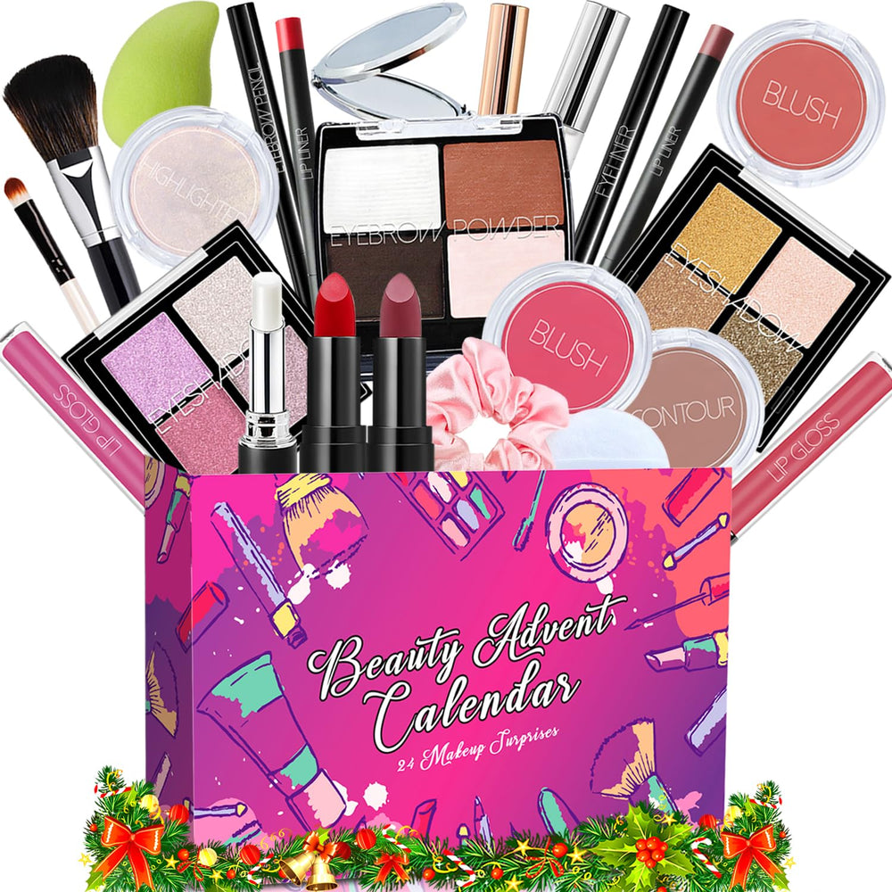 OUXUNX makeup advent calendar box showing 24 surprises for a festive countdown