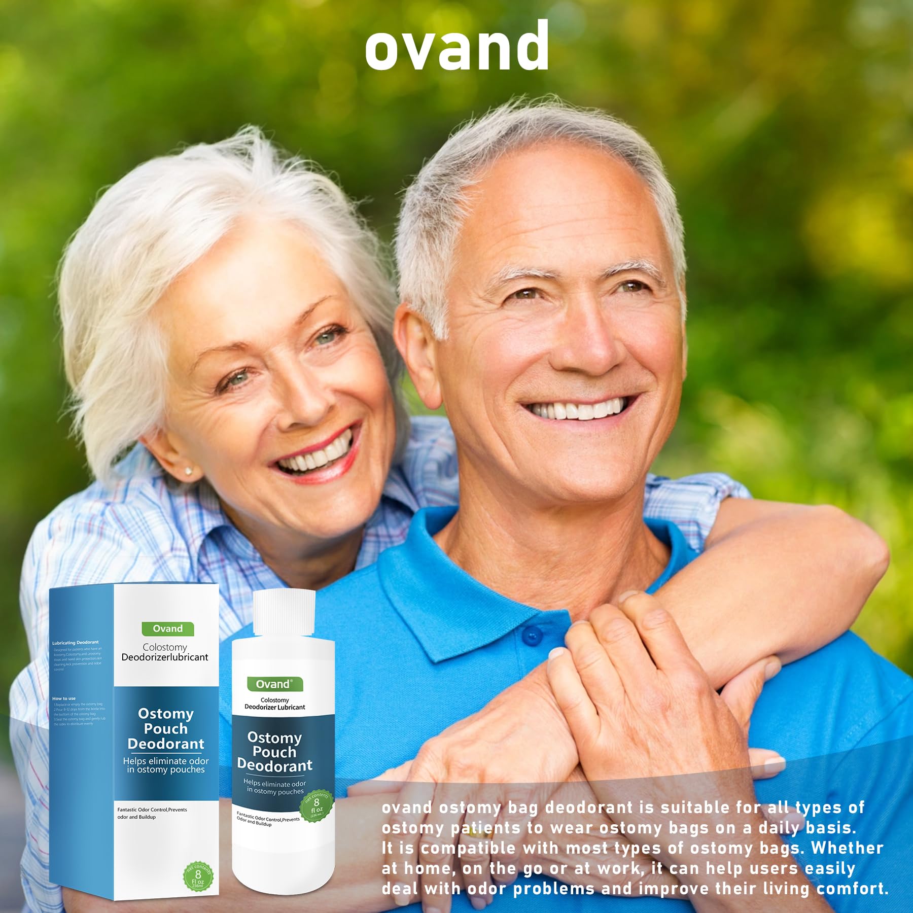 ovand 8-ounce dropper bottle for easy on-the-go odor control